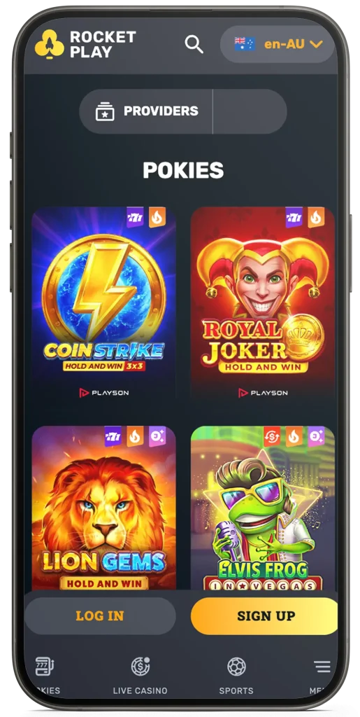 Mobile App RocketPlay Casino