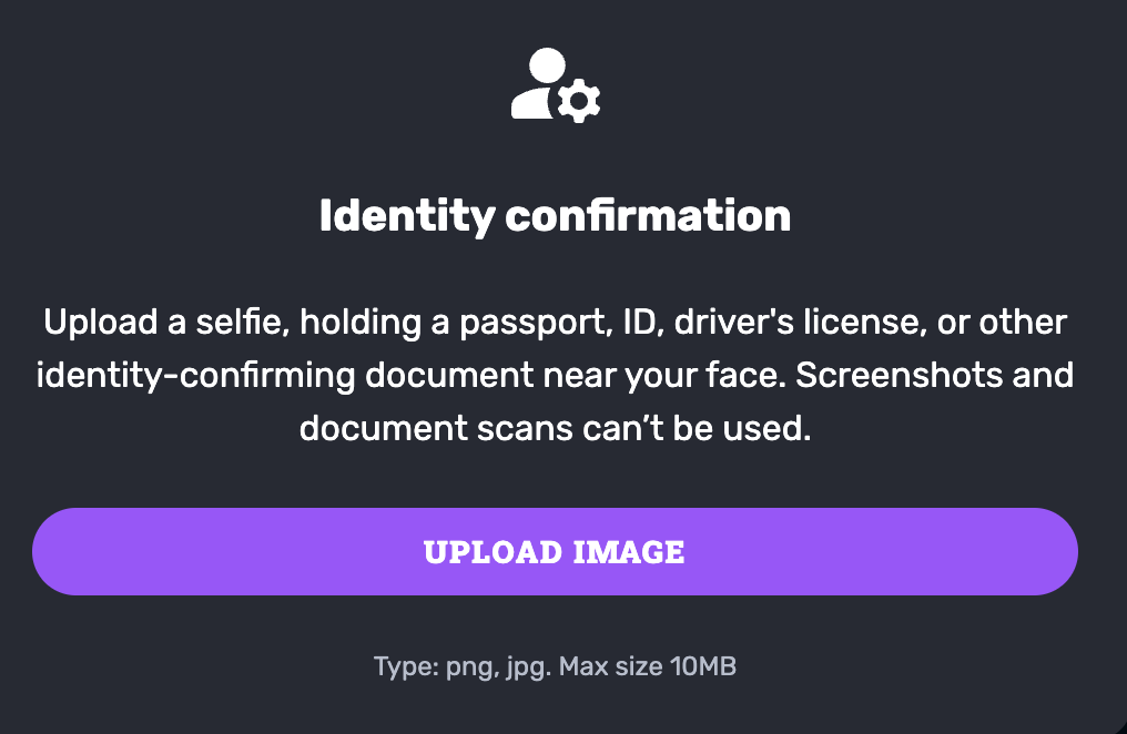 Verifying identity at RocketPlay Casino
